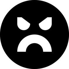 Face Angry Stencil Svg Vector, Free Vectors File